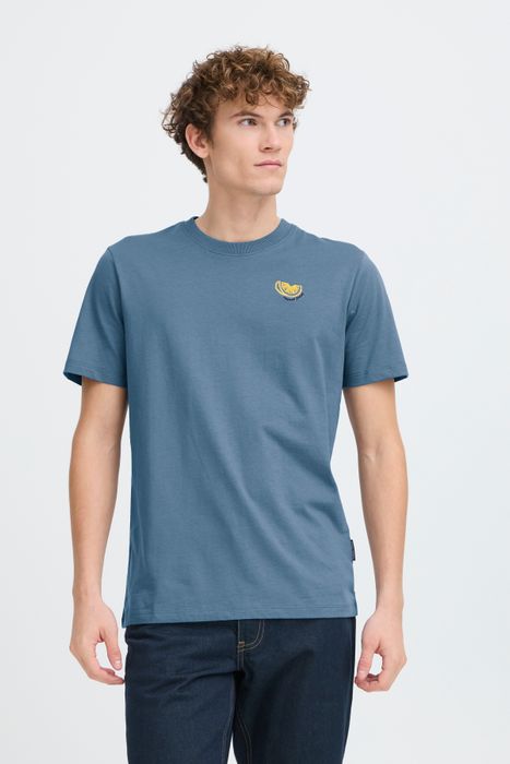 Casual Friday CASUAL FRIDAY Kurzarm-Shirt mit Rundhals und Stickerei-Detail – Blau, Bild 3
