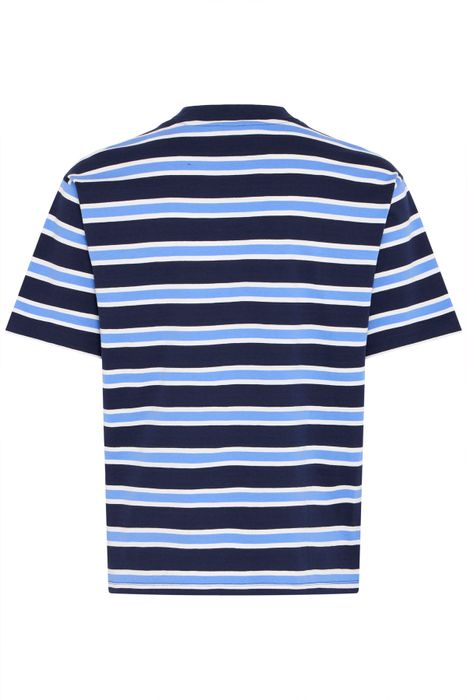 Casual Friday CASUAL FRIDAY Gestreiftes Kurzarmshirt Rundhalsausschnitt Basic – Blau, Bild 8