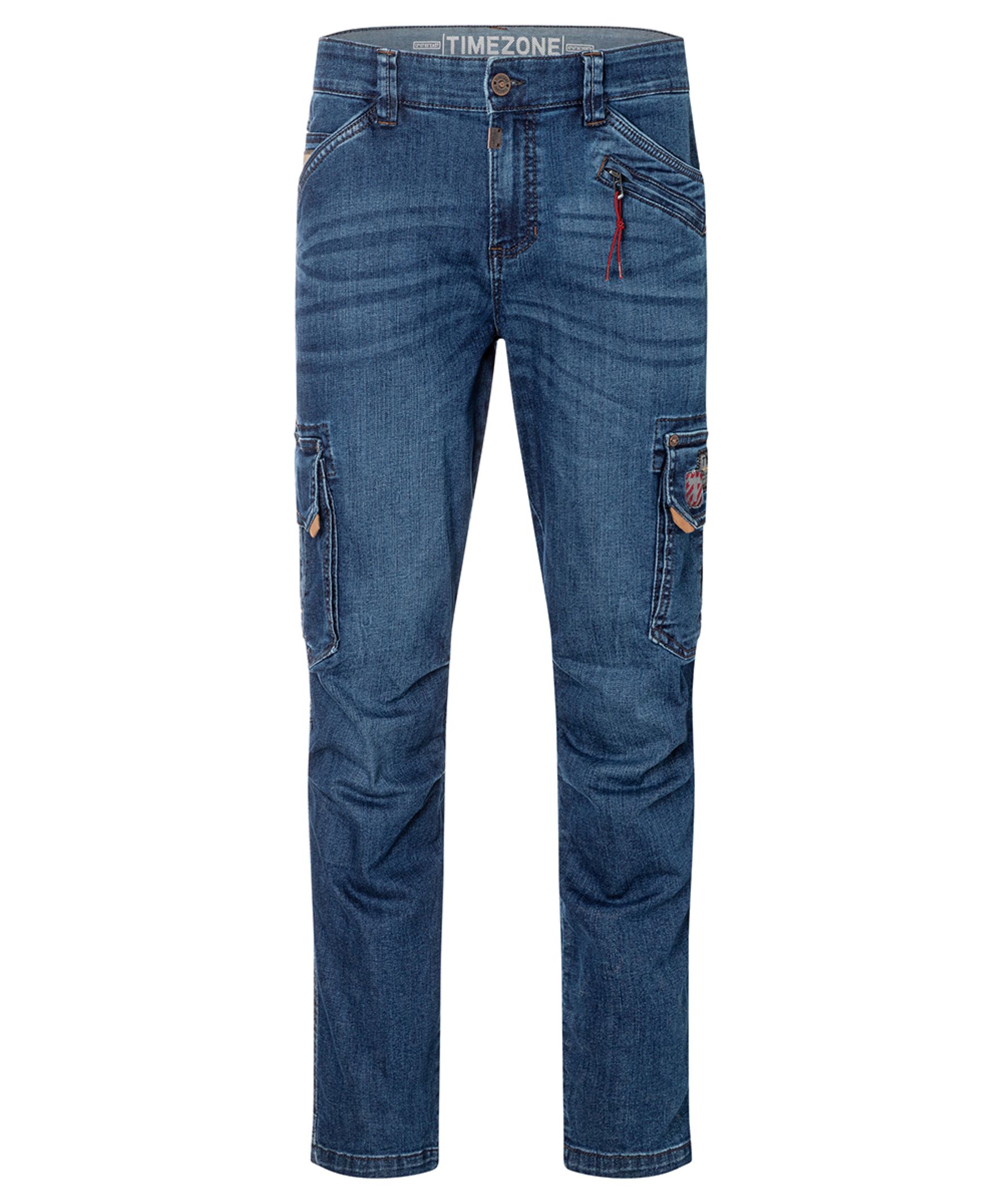 Cargo Hose Reißverschluss Eingrifftaschen Used Look Gerade Cargo Hose Reißverschluss Eingrifftaschen Used Look Gerade