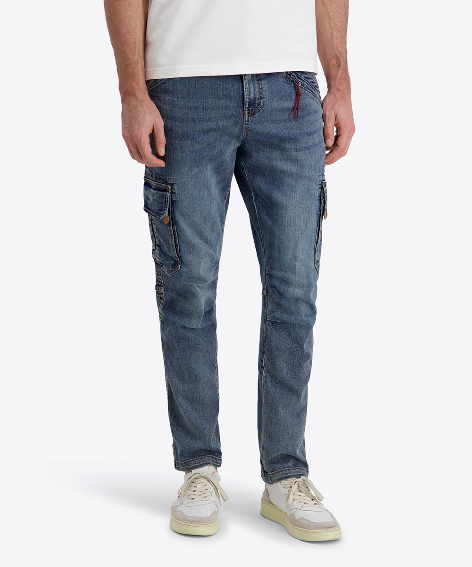 Cargo Hose Reißverschluss Eingrifftaschen Used Look Gerade Cargo Hose Reißverschluss Eingrifftaschen Used Look Gerade