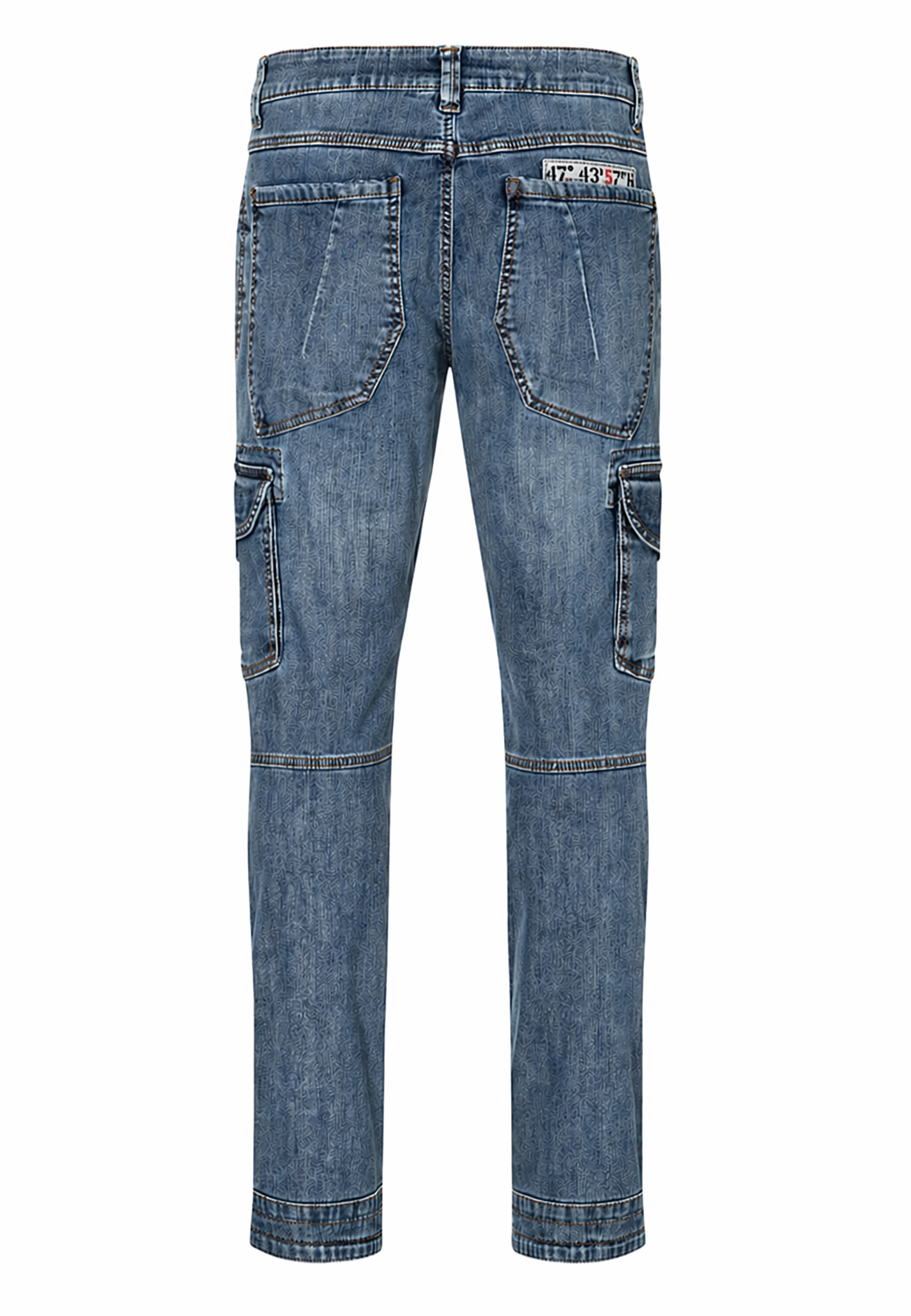Cargo Hose Reißverschluss Eingrifftaschen Used Look Gerade Cargo Hose Reißverschluss Eingrifftaschen Used Look Gerade