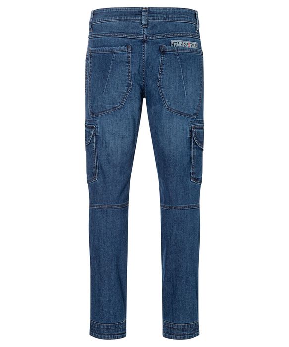 Timezone Timezone Cargo Hose Reißverschluss Eingrifftaschen Used Look – Blau, Bild 4
