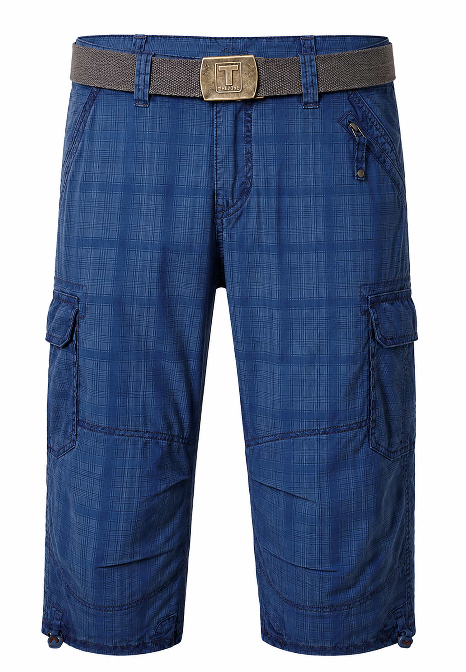 Loose Fit Shorts Gürtel Cargo Style Wadenlang Kariert Loose Fit Shorts Gürtel Cargo Style Wadenlang Kariert