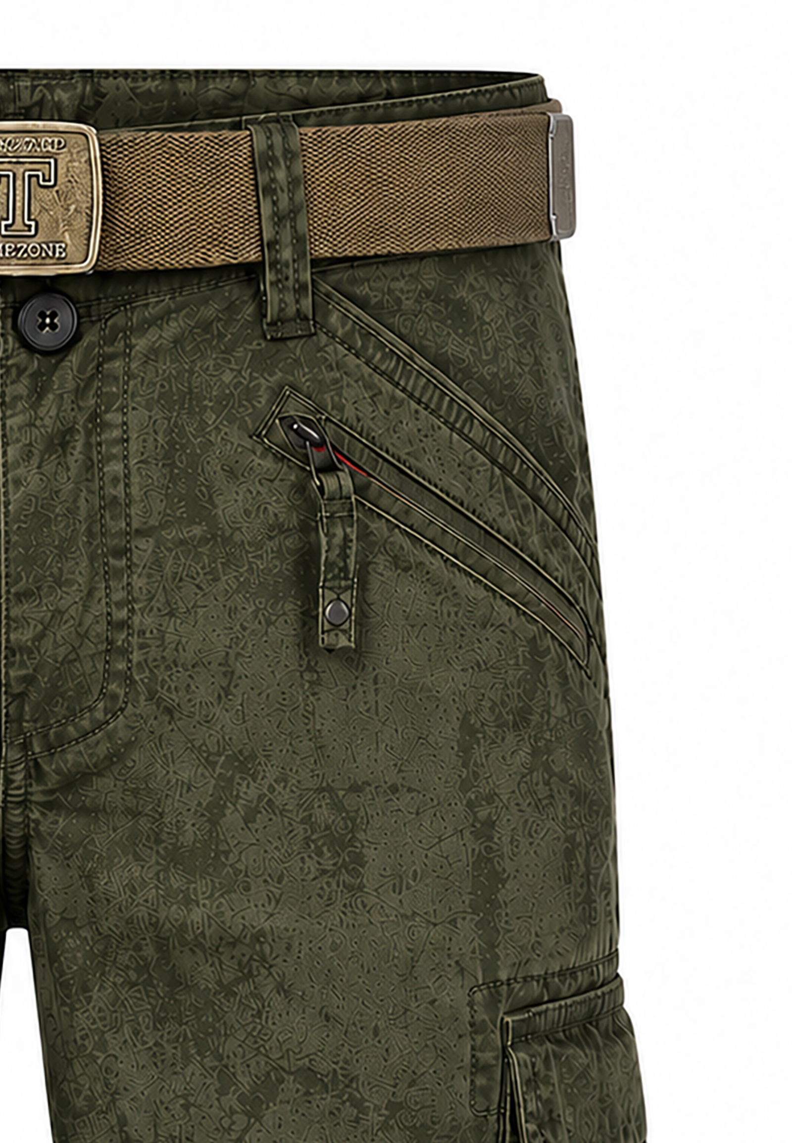 Loose Fit Shorts Gürtel Cargo Style Wadenlang Kariert Loose Fit Shorts Gürtel Cargo Style Wadenlang Kariert