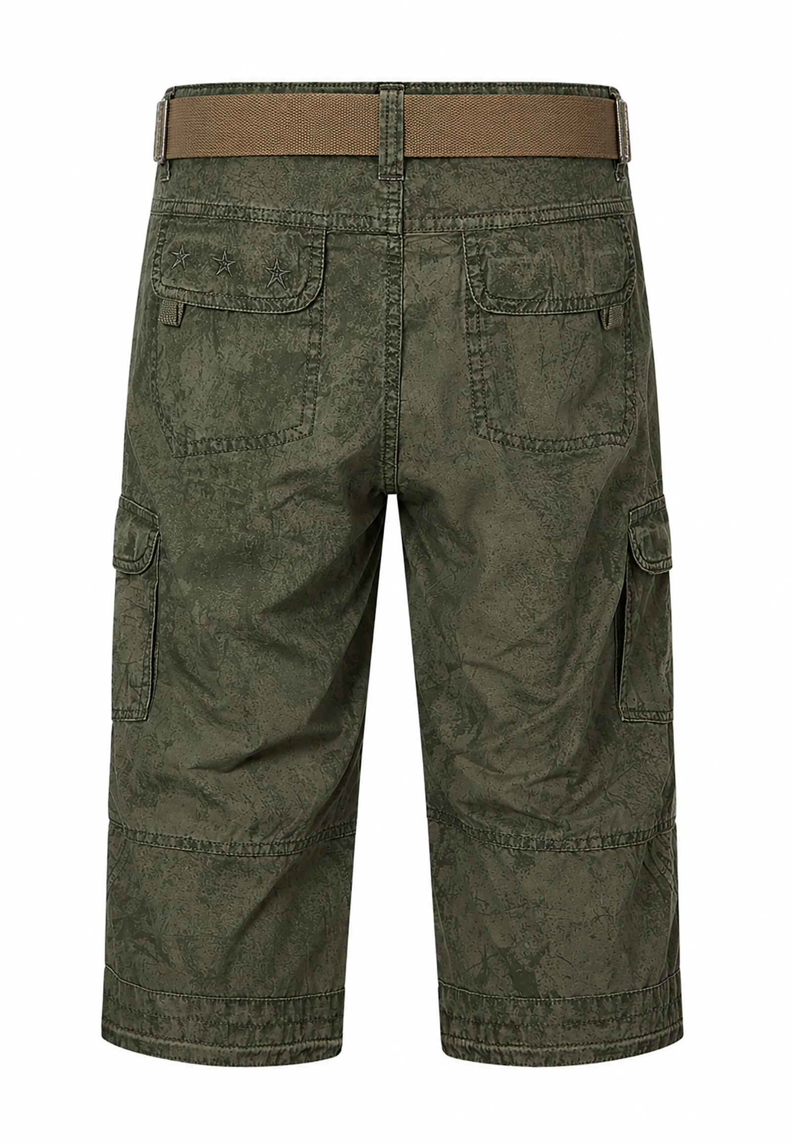 Loose Fit Shorts Gürtel Cargo Style Wadenlang Kariert Loose Fit Shorts Gürtel Cargo Style Wadenlang Kariert