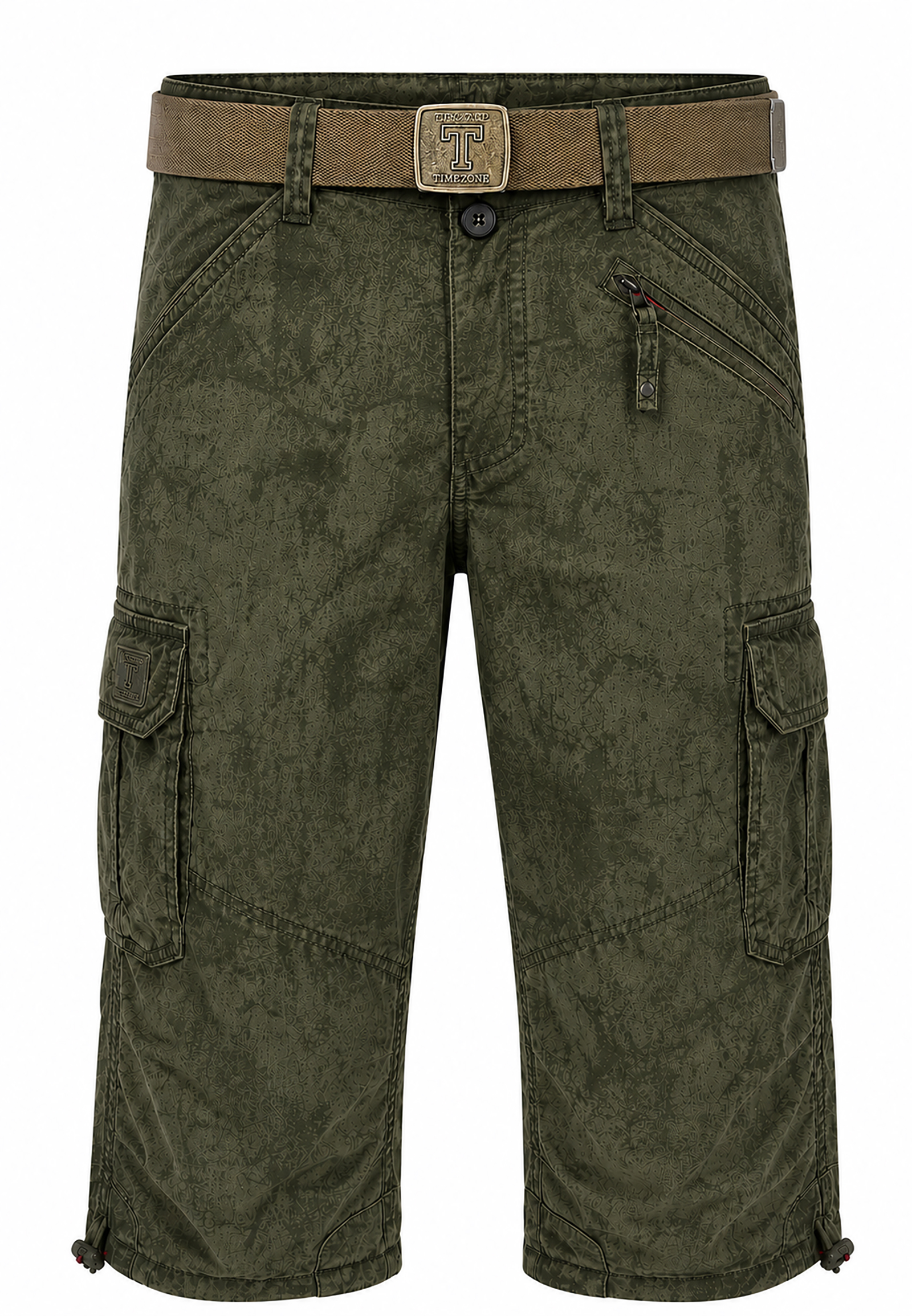Loose Fit Shorts Gürtel Cargo Style Wadenlang Kariert Loose Fit Shorts Gürtel Cargo Style Wadenlang Kariert