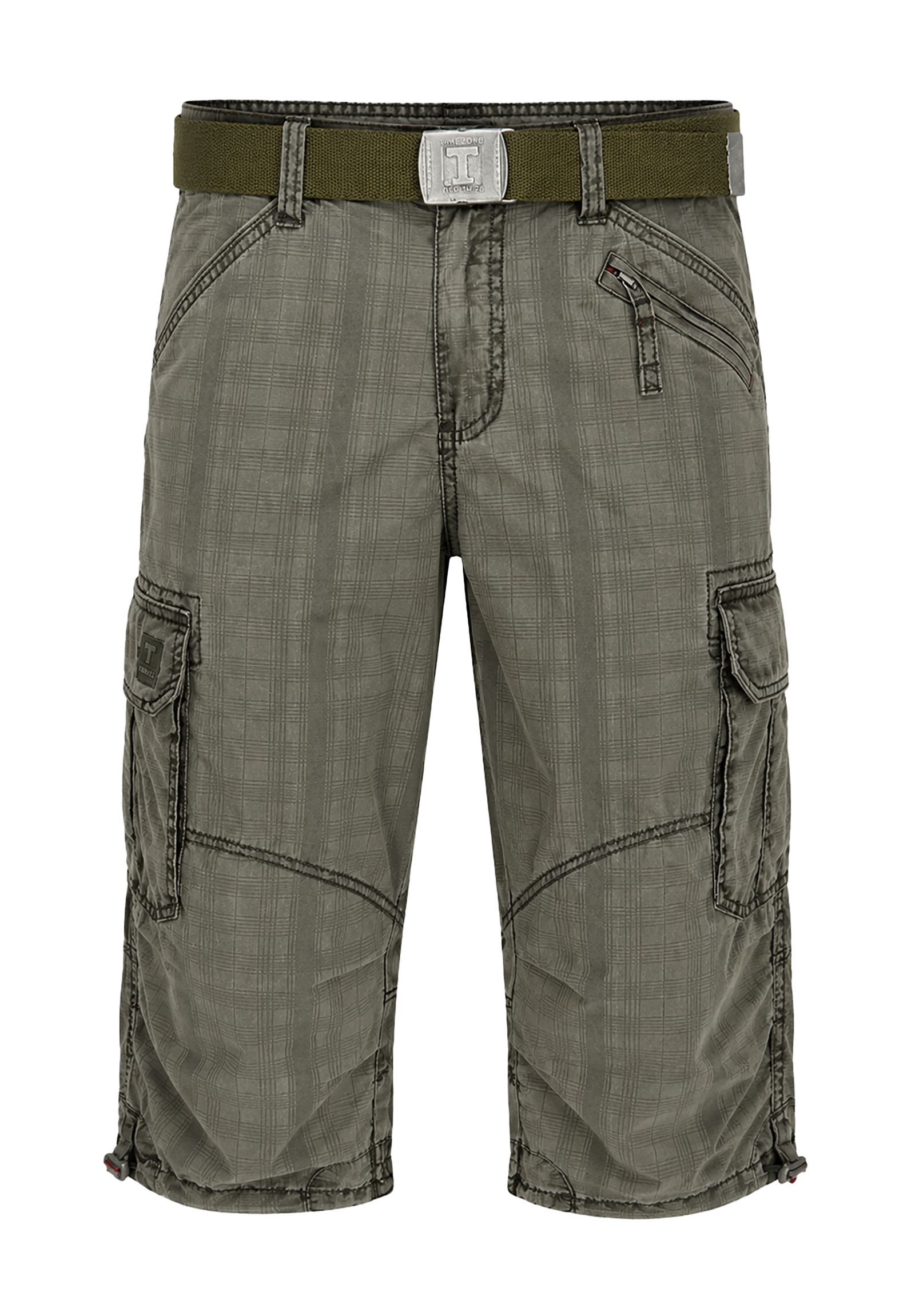 Loose Fit Shorts Gürtel Cargo Style Wadenlang Kariert Loose Fit Shorts Gürtel Cargo Style Wadenlang Kariert
