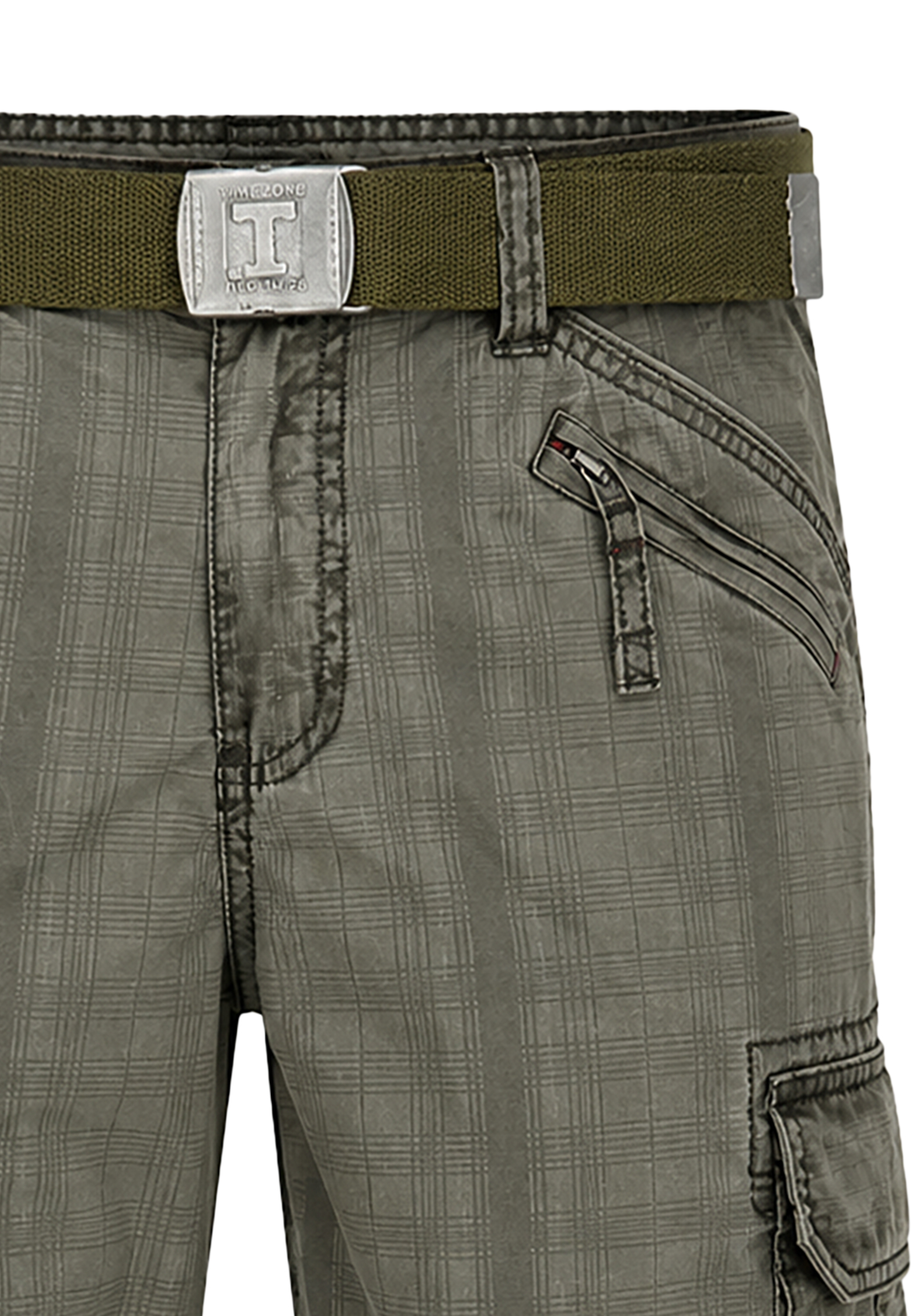 Loose Fit Shorts Gürtel Cargo Style Wadenlang Kariert Loose Fit Shorts Gürtel Cargo Style Wadenlang Kariert