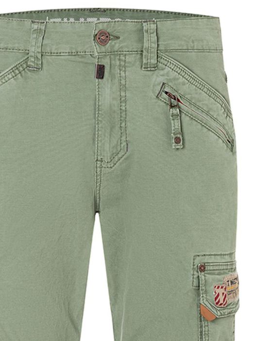 Timezone Cargo Hose Gerade Passform Zip-Fly Knöchellang, Farbe: Grün