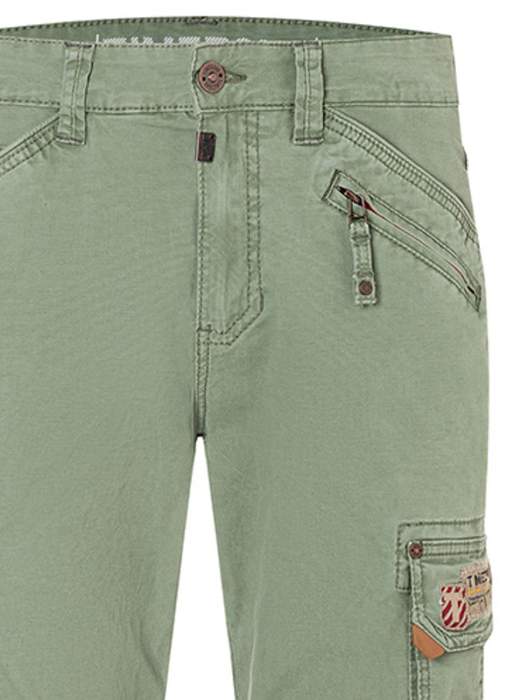 Timezone Timezone Cargo Hose Gerade Passform Zip-Fly Knöchellang – Grün, Bild 2