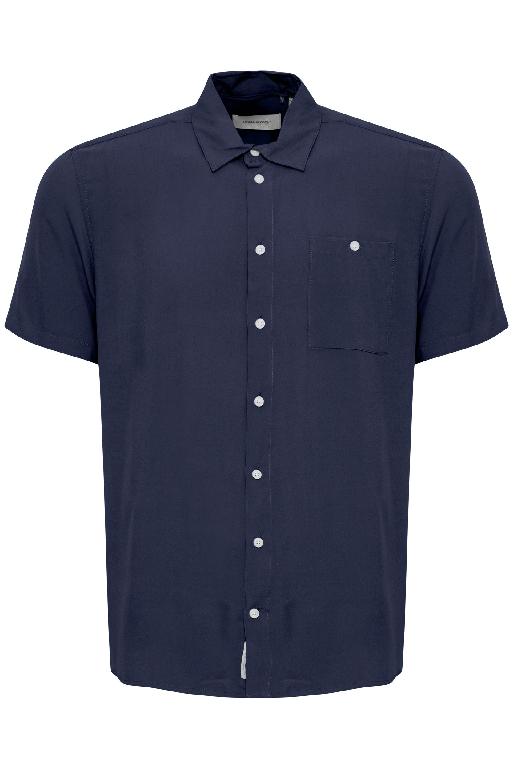 20716363-194024_194024.jpg Bequemes Kurzarmshirt Kentkragen Brusttasche Casual