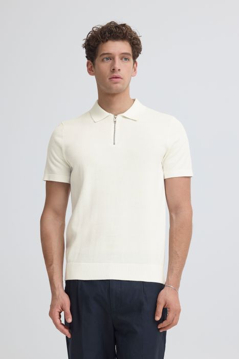 Casual Friday CASUAL FRIDAY Stilvolles Kurzarm Strickpoloshirt Einfarbig Casual – Weiß, Bild 5