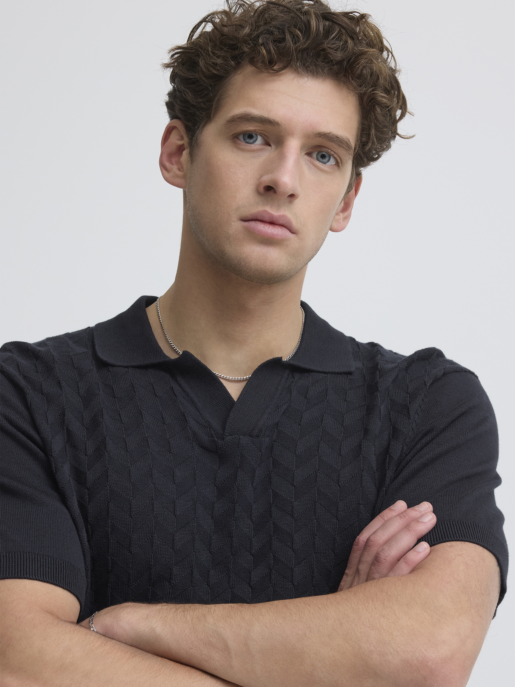 Modernes Poloshirt Polokragen Einfarbig V-Ausschnitt Modernes Poloshirt Polokragen Einfarbig V-Ausschnitt