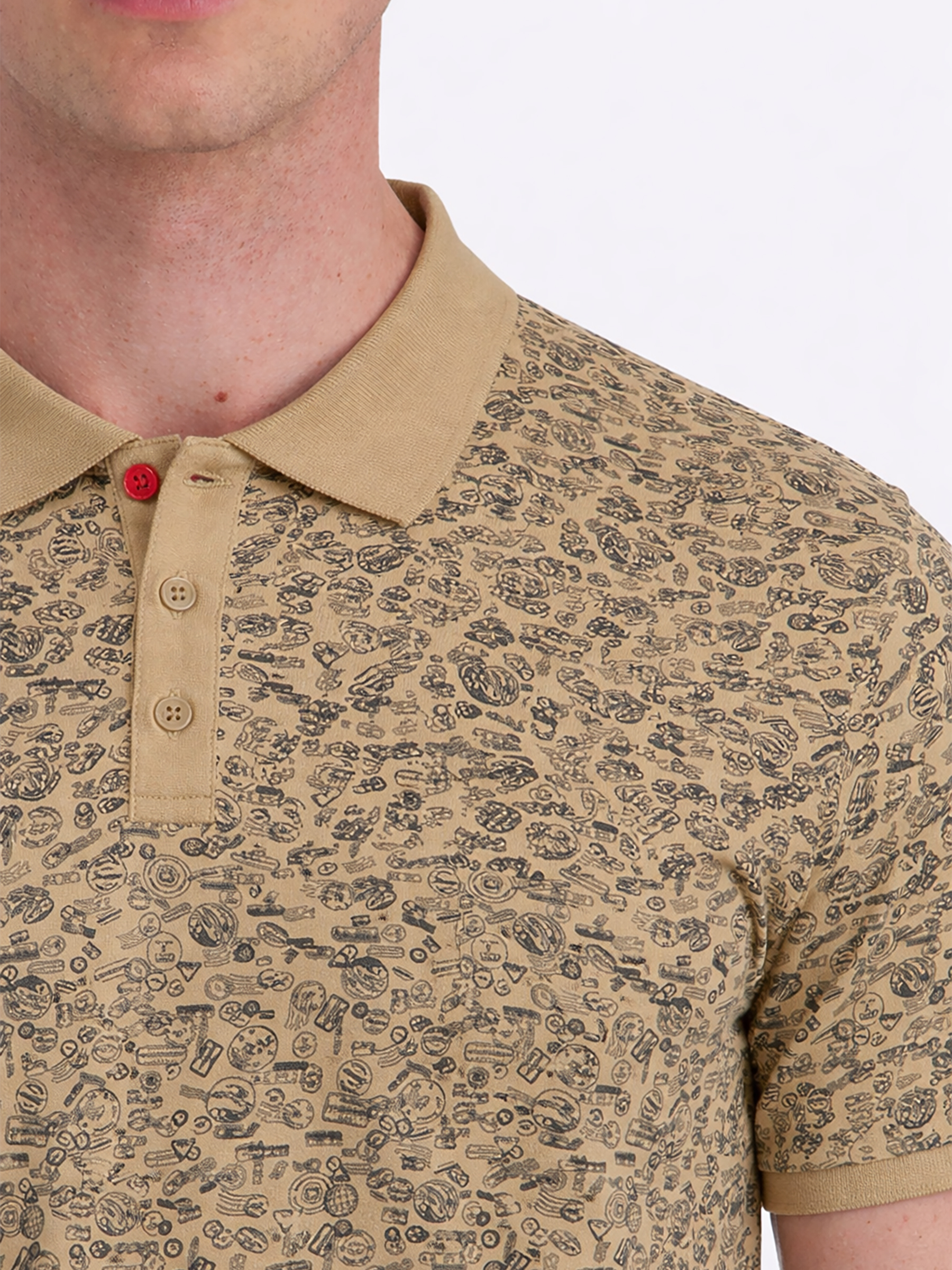 Modernes Poloshirt Polokragen Kurzarm Knopfverschluss Modernes Poloshirt Polokragen Kurzarm Knopfverschluss