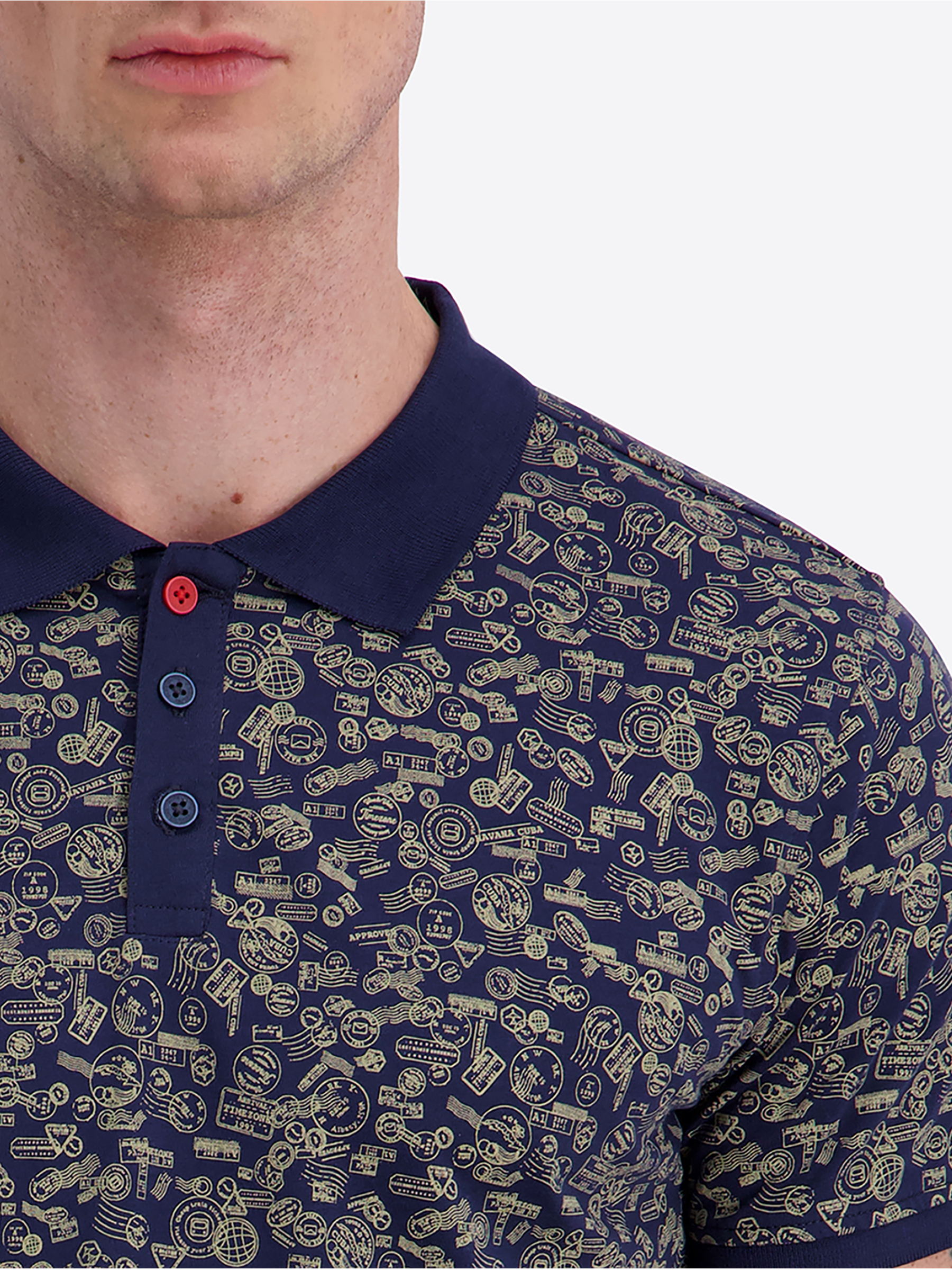 Modernes Poloshirt Polokragen Kurzarm Knopfverschluss Modernes Poloshirt Polokragen Kurzarm Knopfverschluss