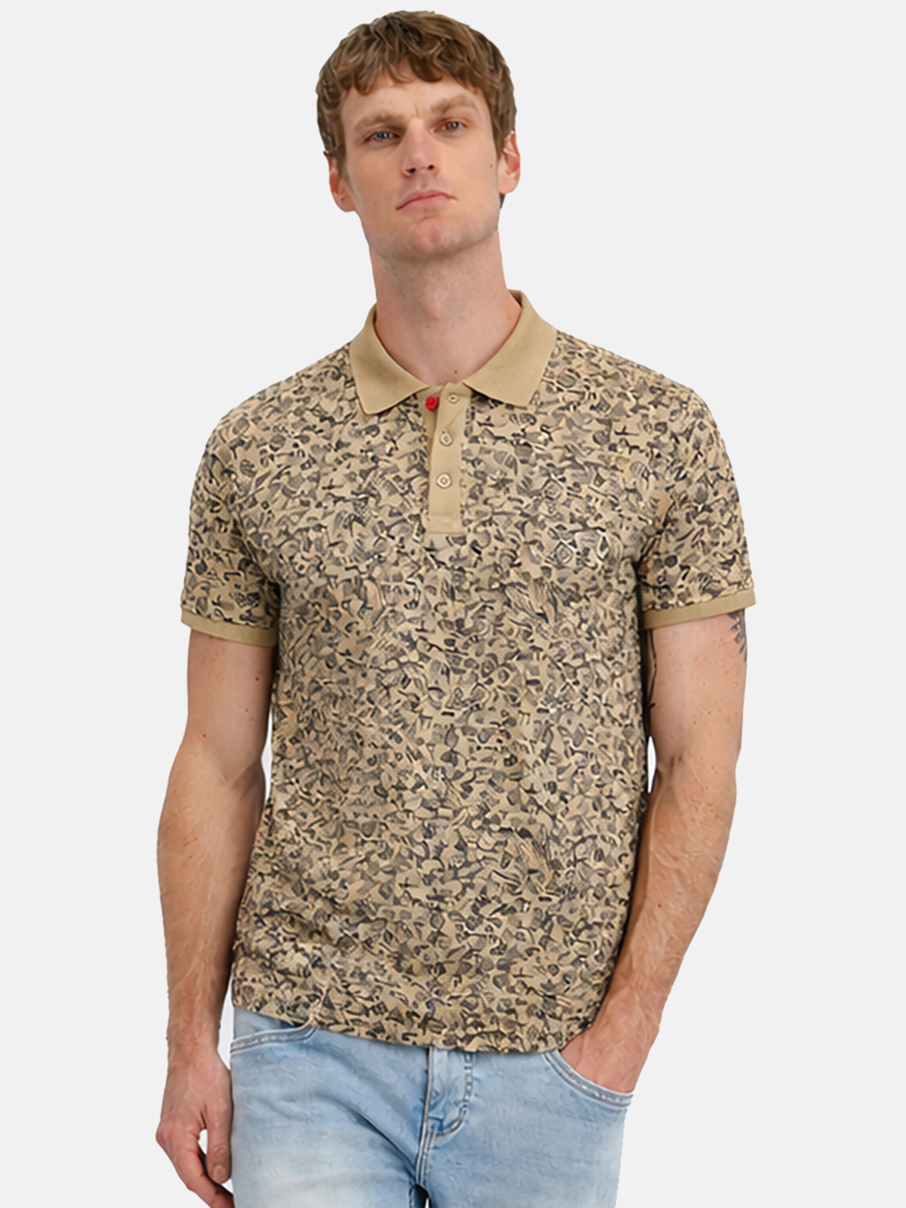 Modernes Poloshirt Polokragen Kurzarm Knopfverschluss Modernes Poloshirt Polokragen Kurzarm Knopfverschluss