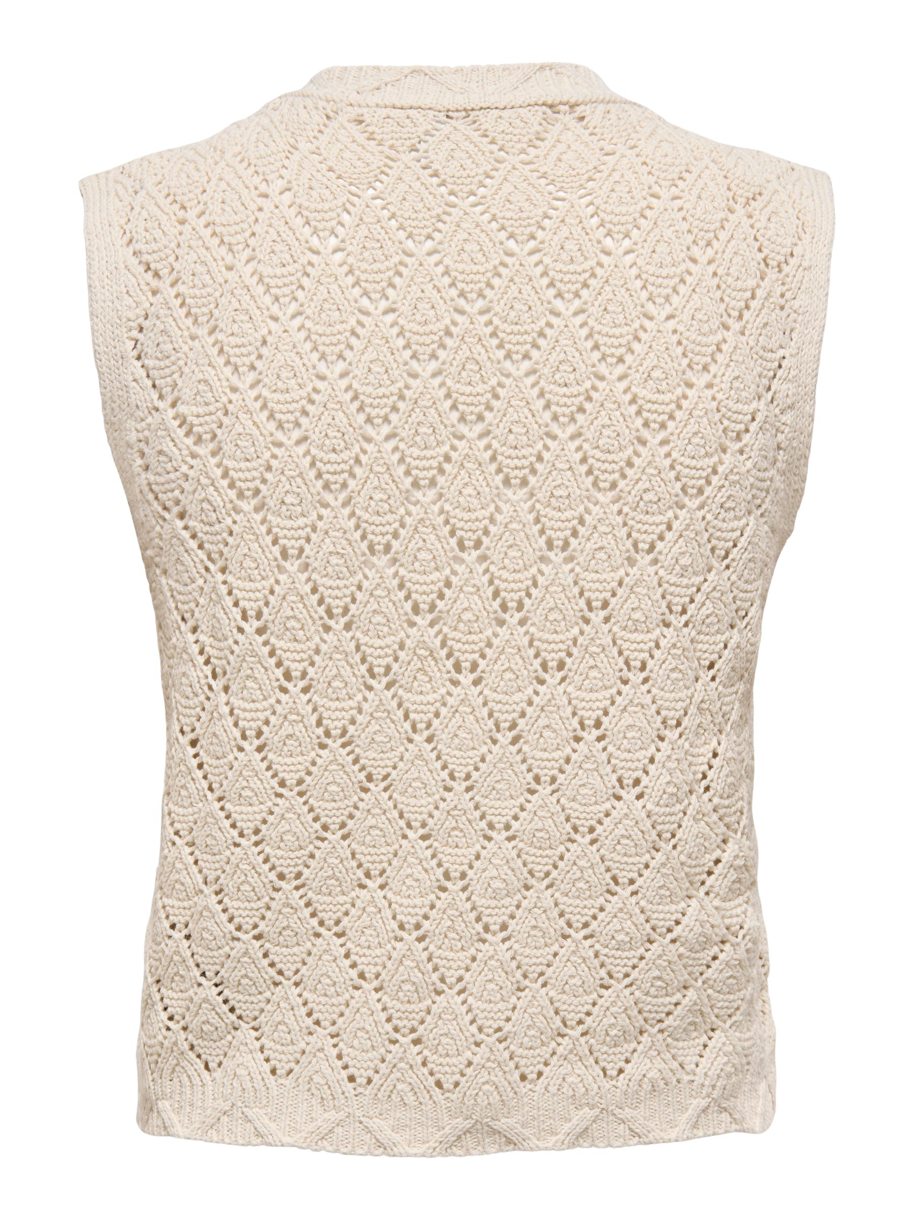 15350955_4781585_2.jpg Ärmelloses Cardigan Einfarbig V-Ausschnitt Bindeband
