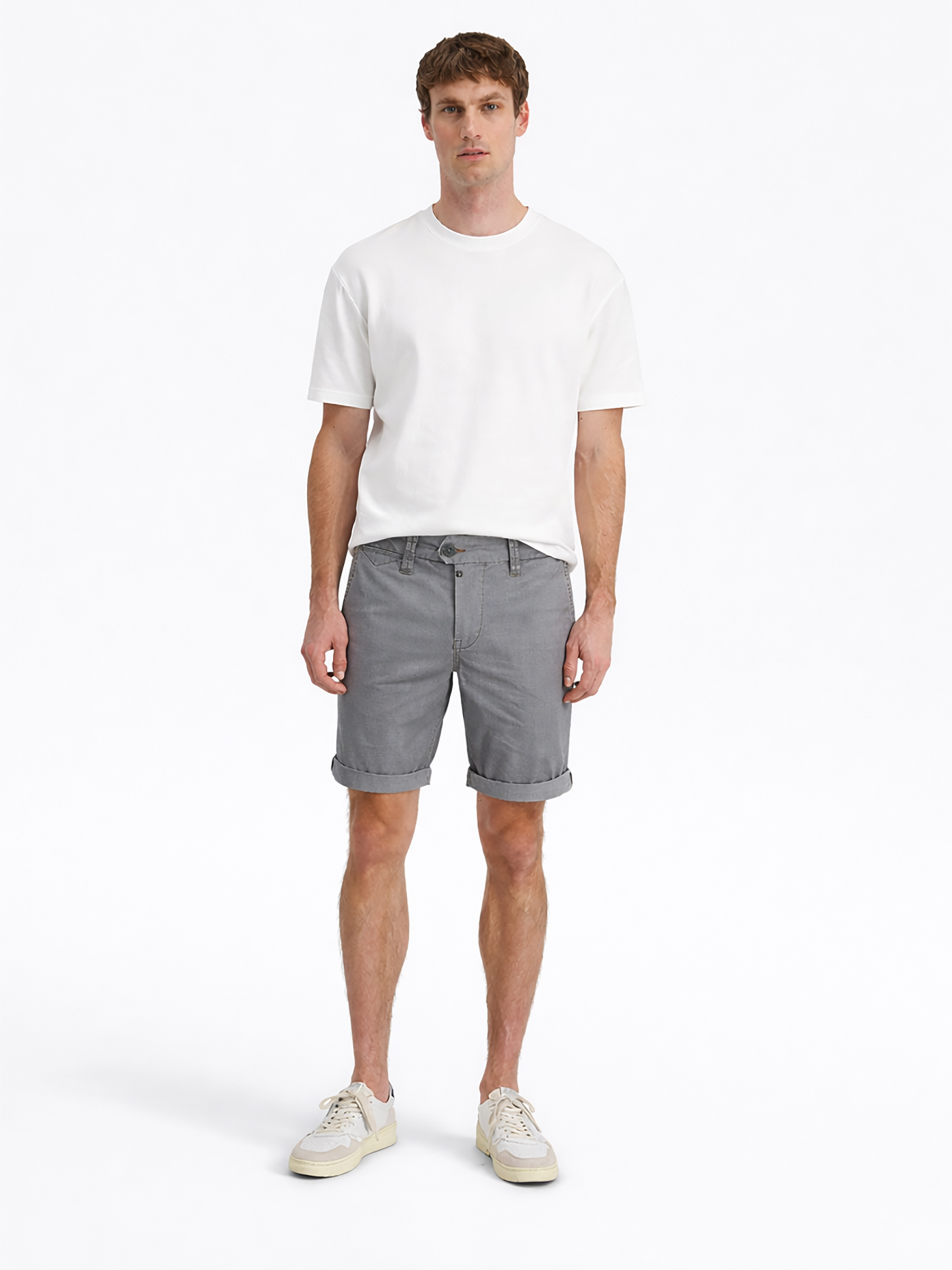 Shorts verdeckter Zip-Fly schmaler Schnitt Zierknöpfe Shorts verdeckter Zip-Fly schmaler Schnitt Zierknöpfe
