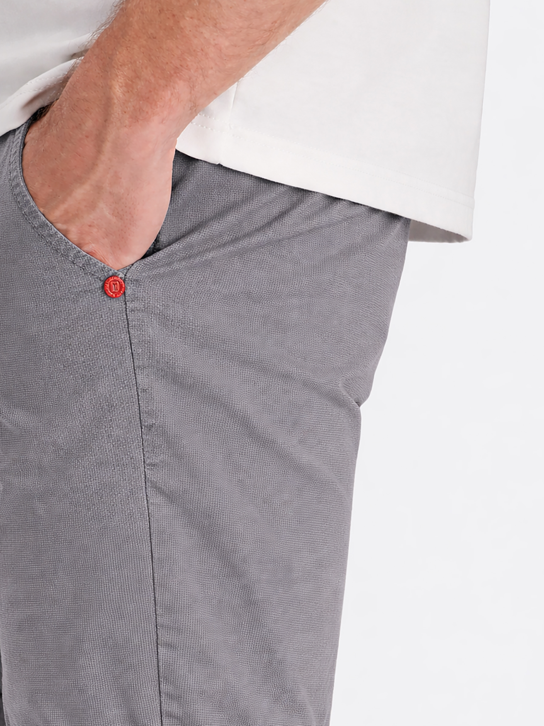 Shorts verdeckter Zip-Fly schmaler Schnitt Zierknöpfe Shorts verdeckter Zip-Fly schmaler Schnitt Zierknöpfe
