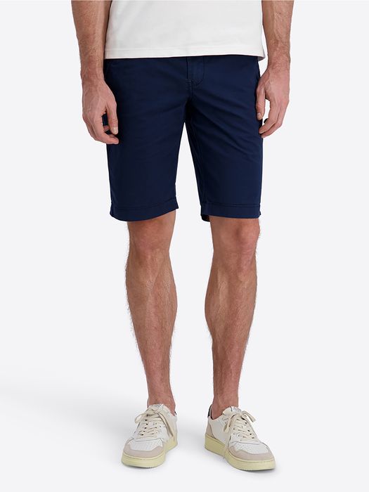 Timezone Timezone Shorts verdeckter Zip-Fly schmaler Schnitt Zierknöpfe – Blau, Bild 3