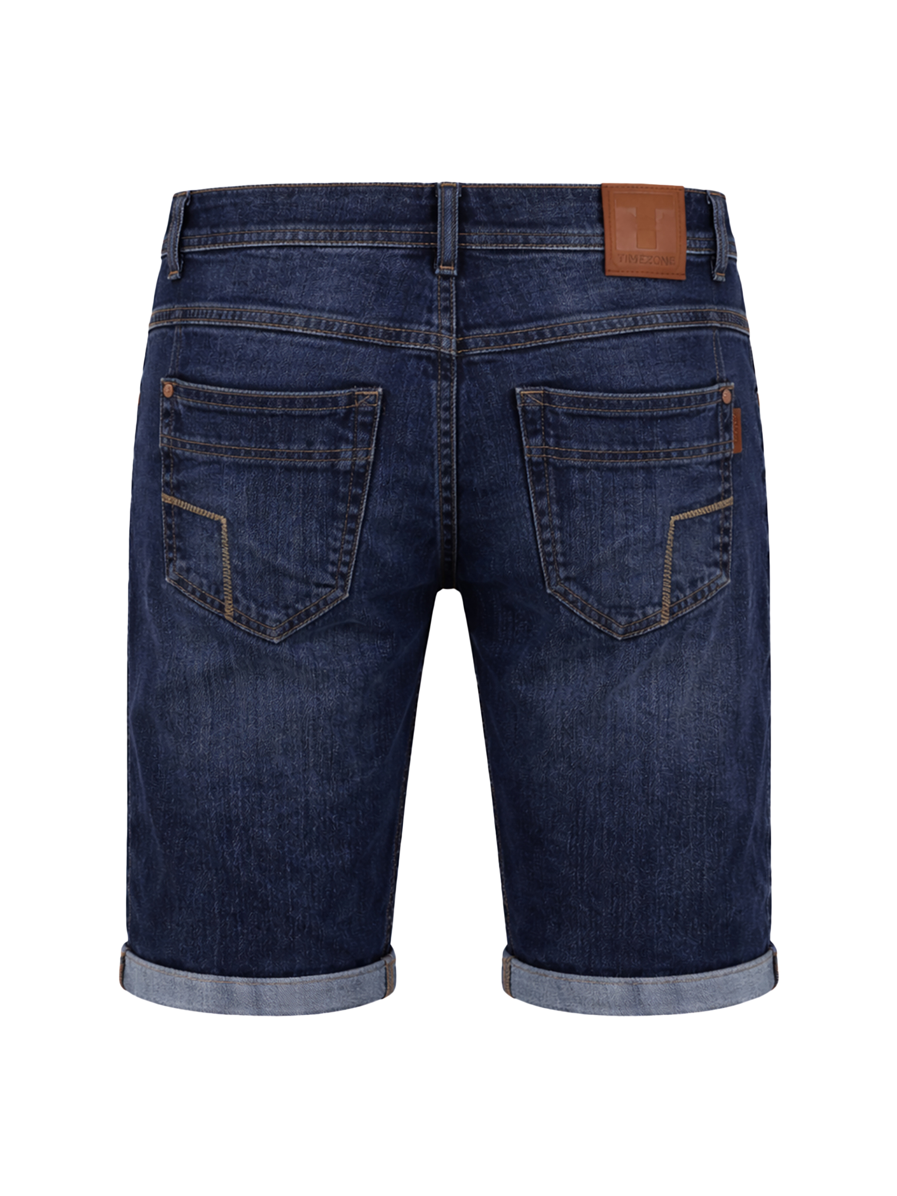 Jeansshorts Slim Fit umgeschlagener Saum Reißverschluss Jeansshorts Slim Fit umgeschlagener Saum Reißverschluss