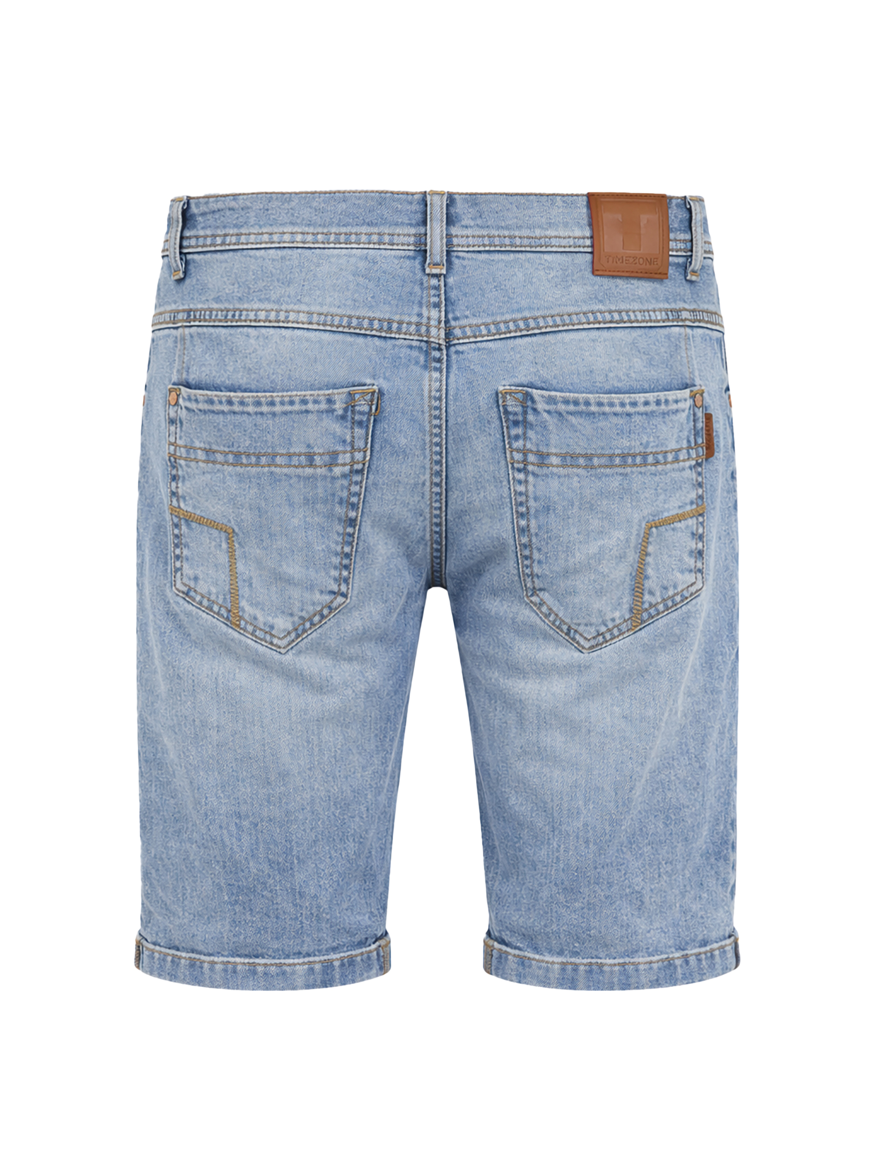 Jeansshorts Slim Fit umgeschlagener Saum Reißverschluss Jeansshorts Slim Fit umgeschlagener Saum Reißverschluss