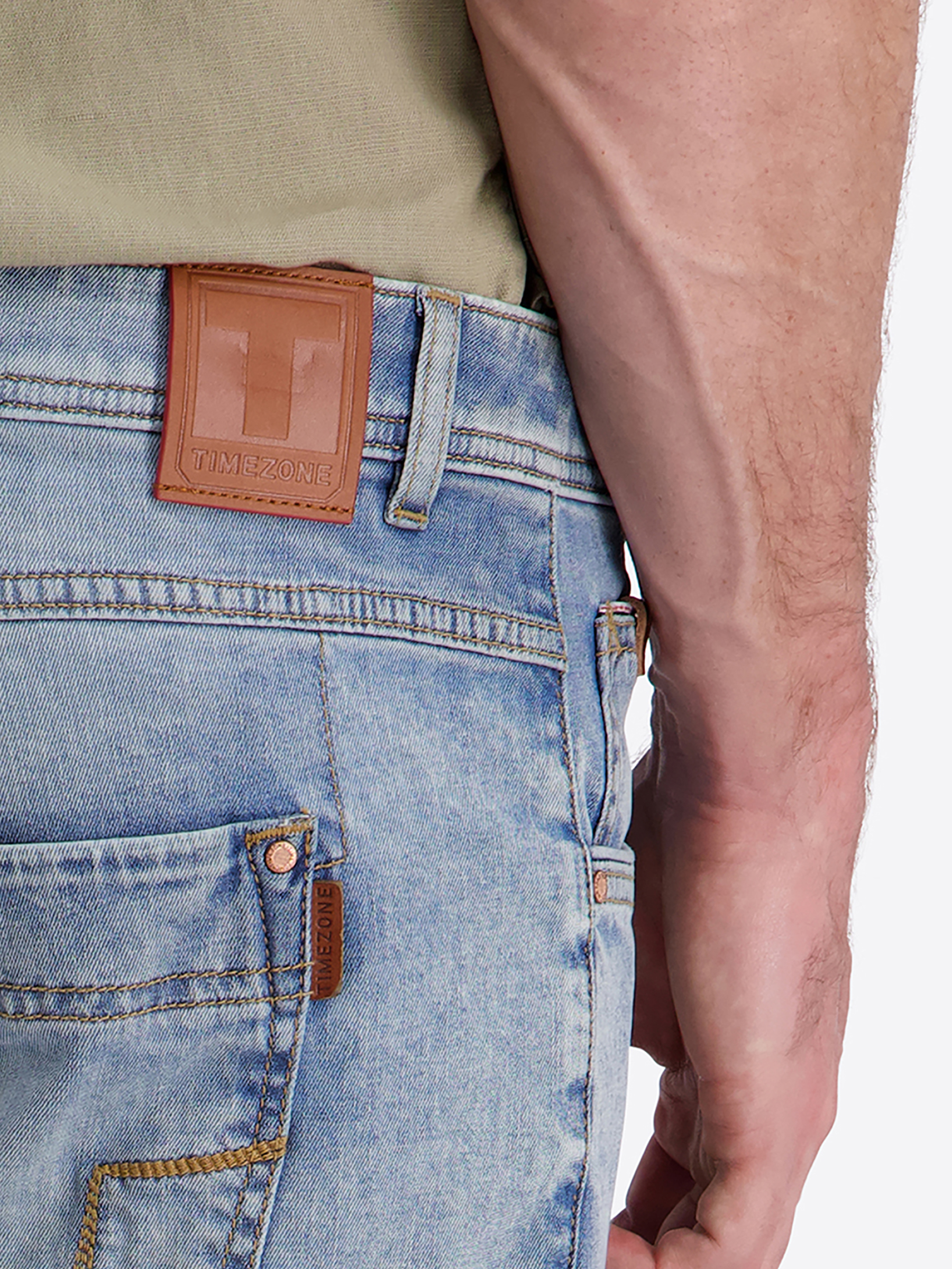 Jeansshorts Slim Fit umgeschlagener Saum Reißverschluss Jeansshorts Slim Fit umgeschlagener Saum Reißverschluss