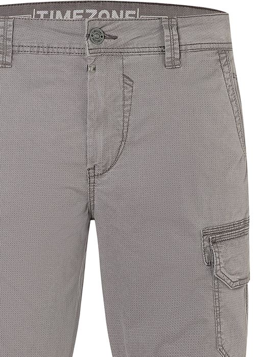 Timezone Cargo-Shorts mit Reißverschluss Eingrifftaschen Slim Fit, Farbe: Grau