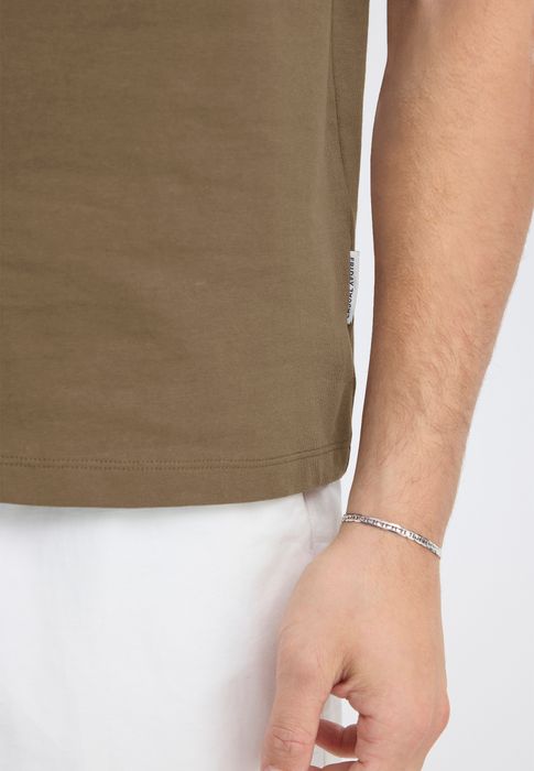 Casual Friday CASUAL FRIDAY Bedrucktes Kurzarmshirt Rundhalsausschnitt Stilvoll – Olive, Bild 5
