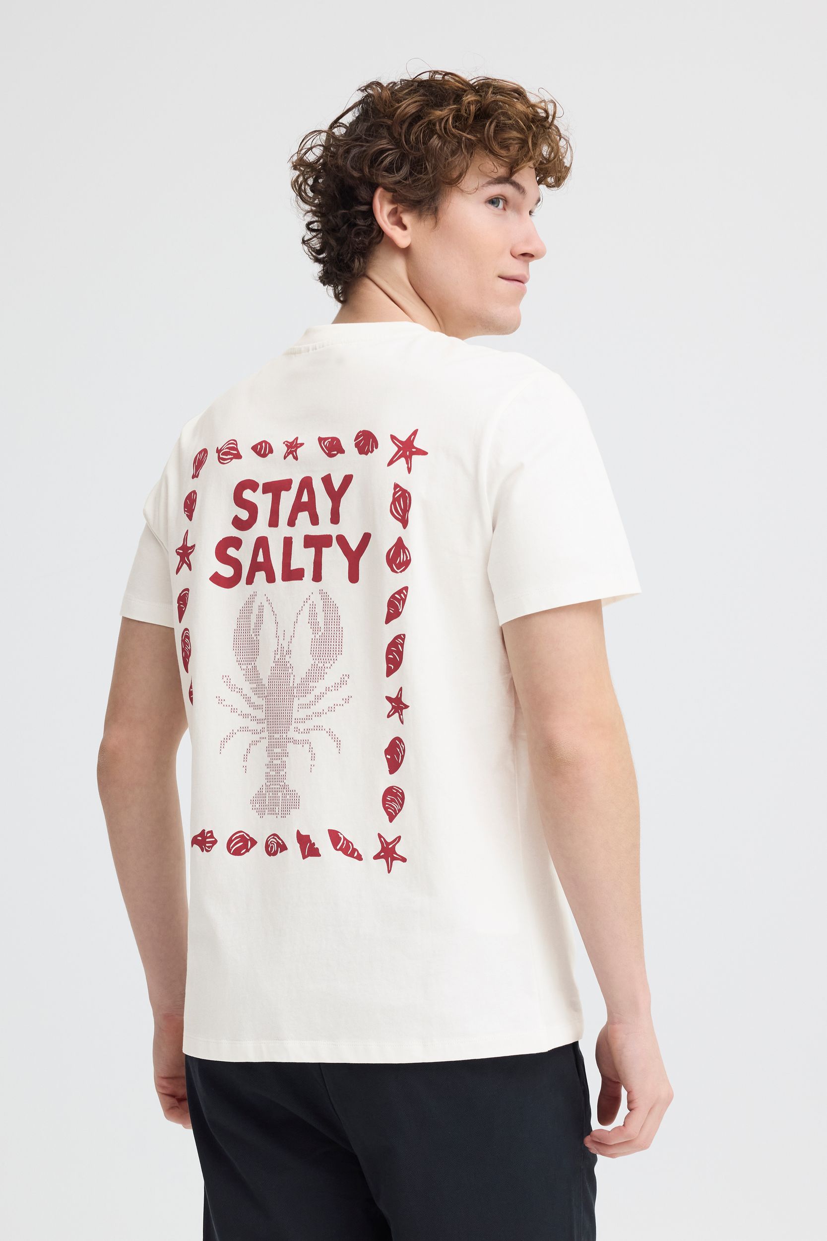 Kurzarm T-Shirt Rundhalsausschnitt Print Gerade Geschnitten Kurzarm T-Shirt Rundhalsausschnitt Print Gerade Geschnitten