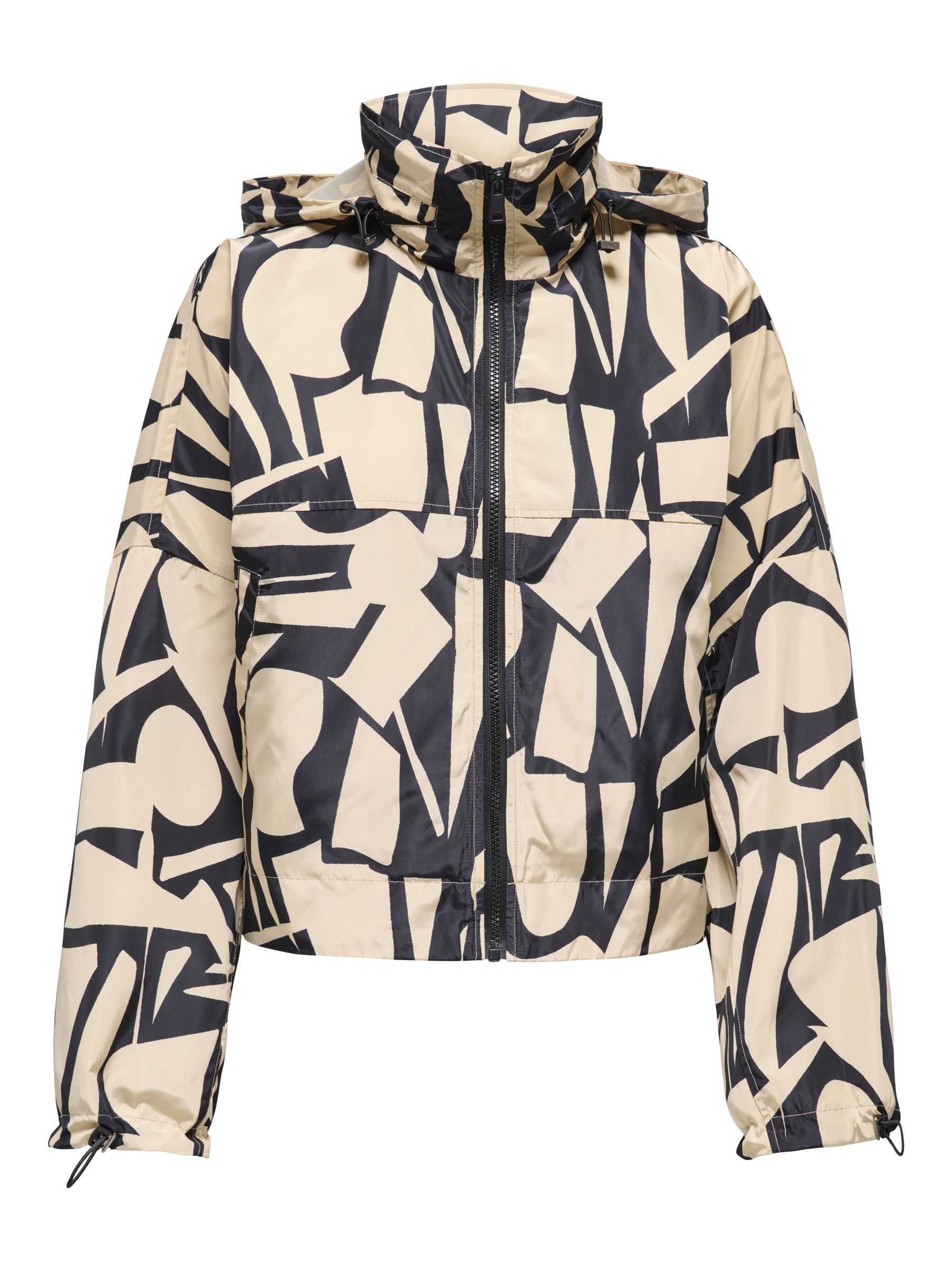 15281509_4917839.jpg Kapuzenjacke Reißverschluss Stehkragen Abstrakter Print
