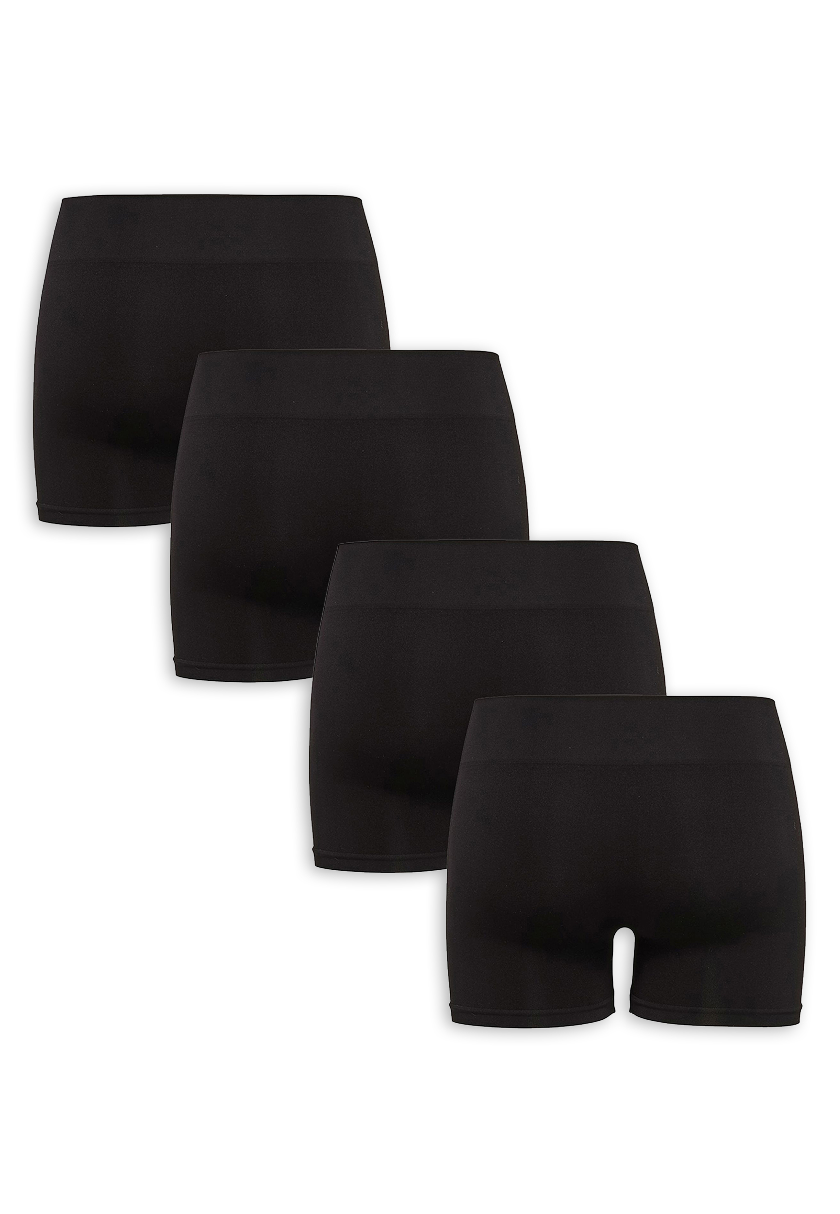 Only ONLY 4er Stück Pack Nahtlose Mini Shorts Elastischer Bund – Schwarz, Bild 1