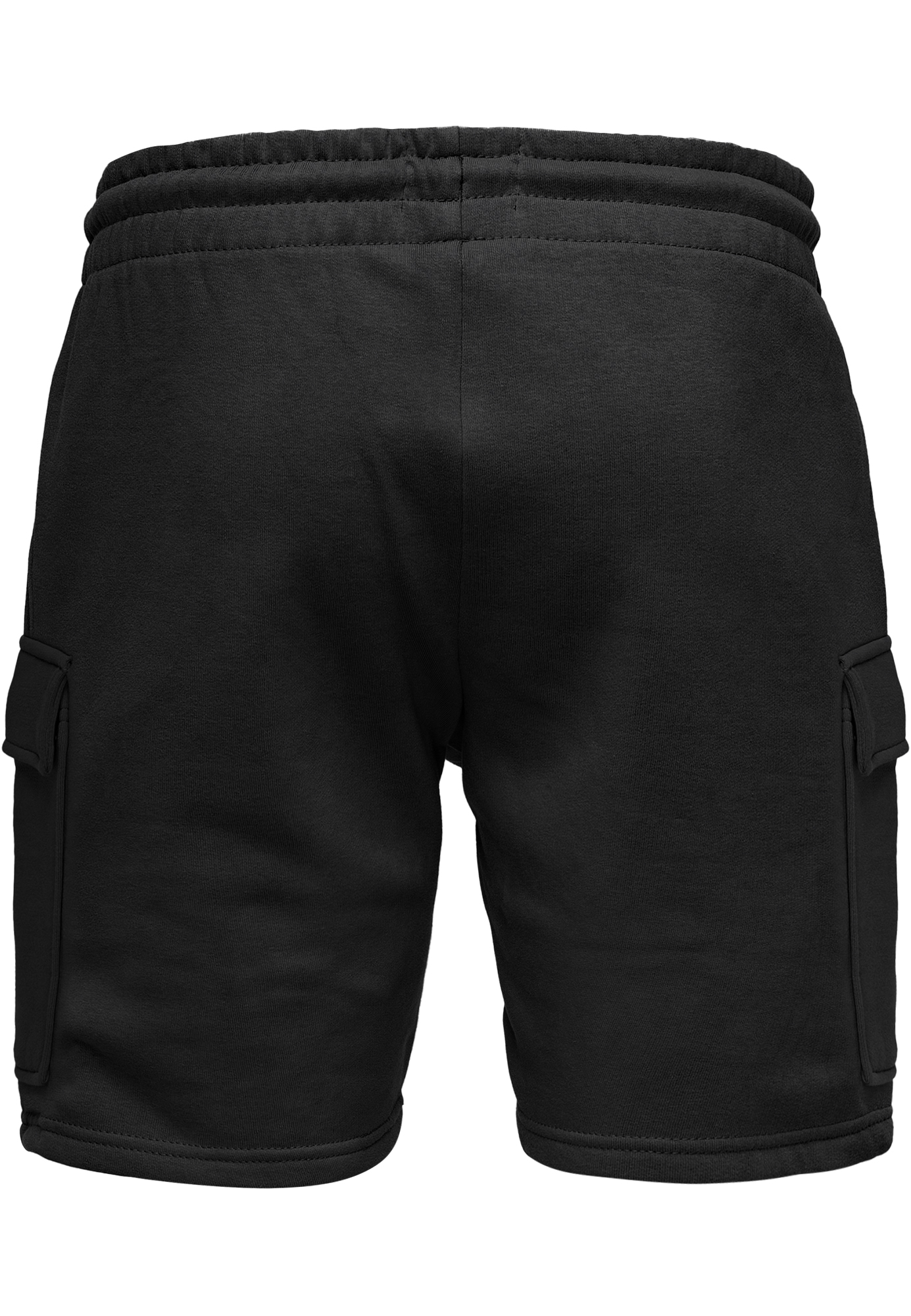Sweat Bermuda Shorts mit elastischem Bund und Cargotaschen Sweat Bermuda Shorts mit elastischem Bund und Cargotaschen