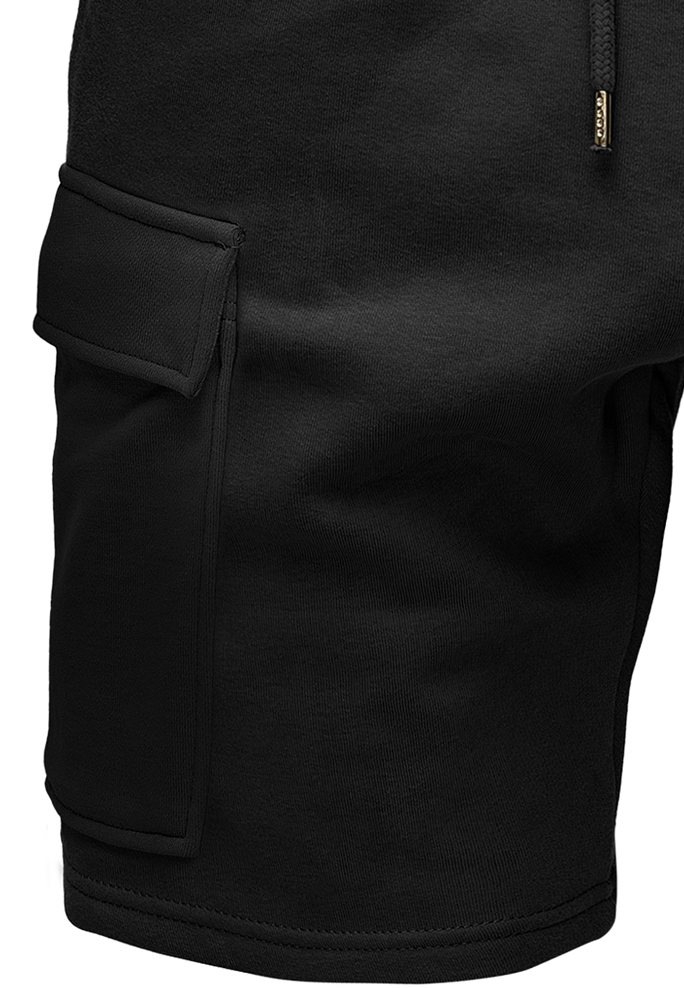 Sweat Bermuda Shorts mit elastischem Bund und Cargotaschen Sweat Bermuda Shorts mit elastischem Bund und Cargotaschen