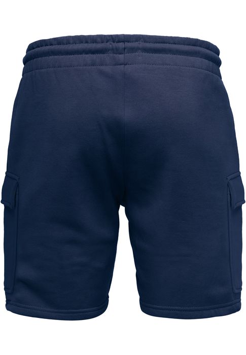 Humy HUMY Sweat Bermuda Shorts mit elastischem Bund und Cargotaschen – Navy, Bild 3