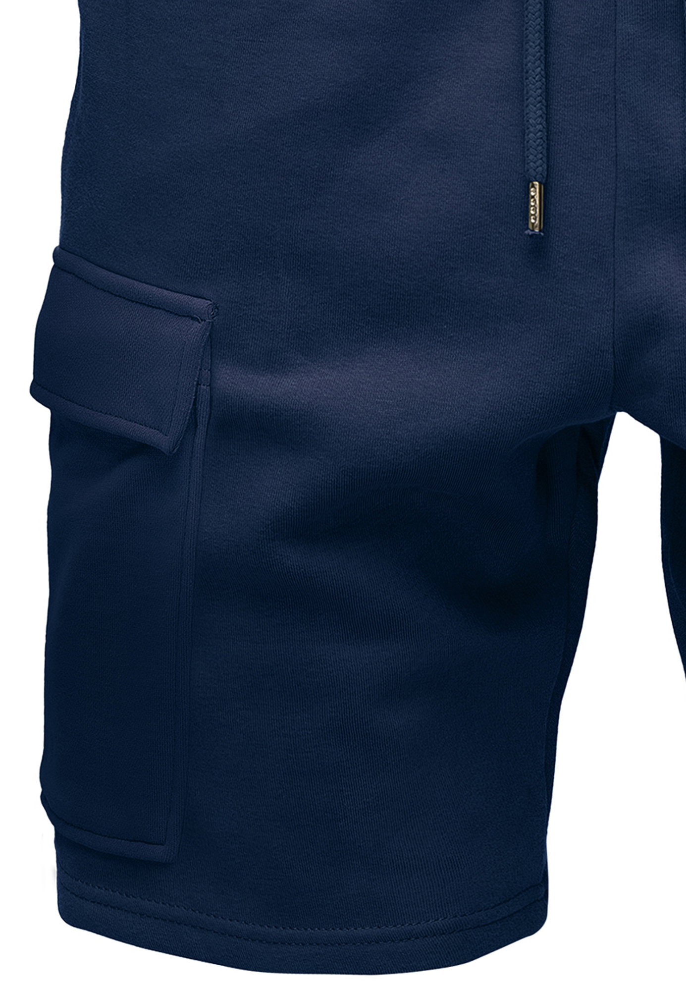 Humy HUMY Sweat Bermuda Shorts mit elastischem Bund und Cargotaschen – Navy, Bild 2