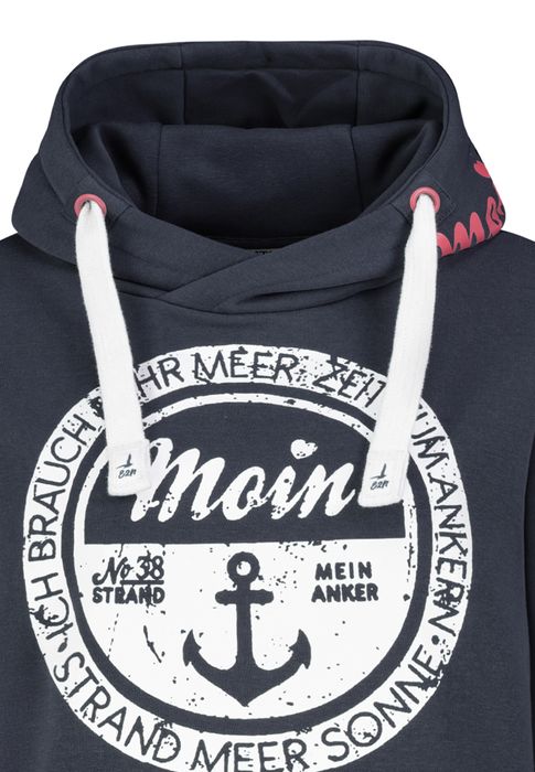 Eight 2 Nine Kapuzenpullover Spruch Print Design Kängurutasche Kapuze – Blau, Bild 6