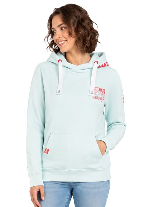 Kapuzenpullover Spruch Print Design Kängurutasche Kapuze, Farbe: Grün