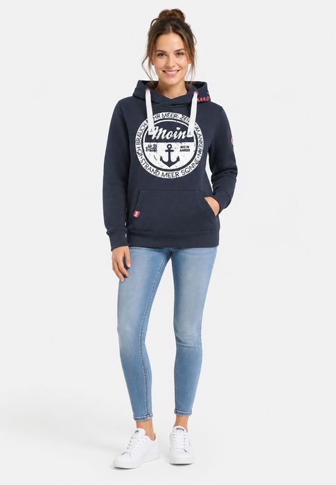 Eight 2 Nine Kapuzenpullover Spruch Print Design Kängurutasche Kapuze – Blau, Bild 3