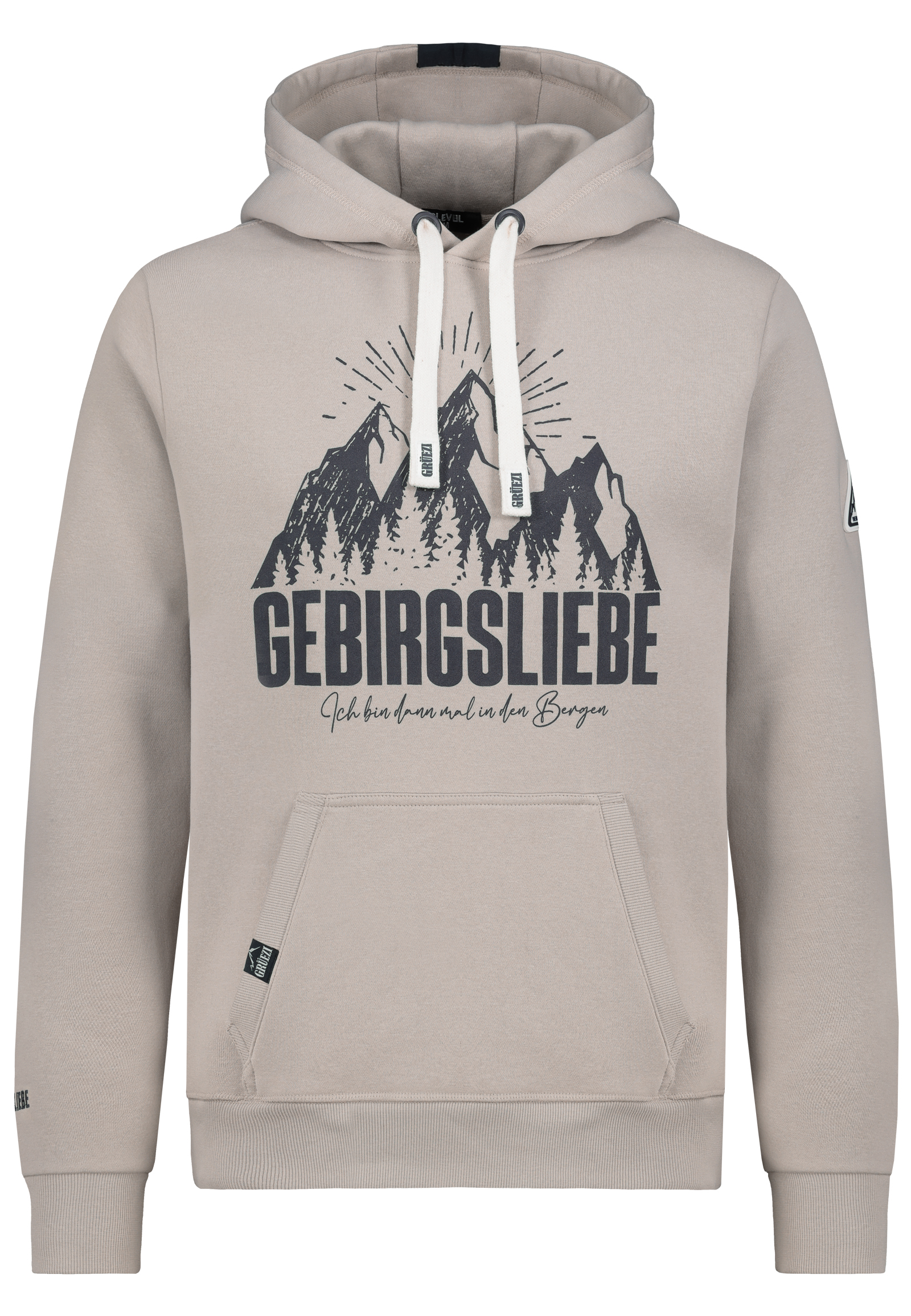 H10608BC21504A1_20300_V.jpg Kapuzenpullover Bergmotiv Eingrifftasche Rippbündchen