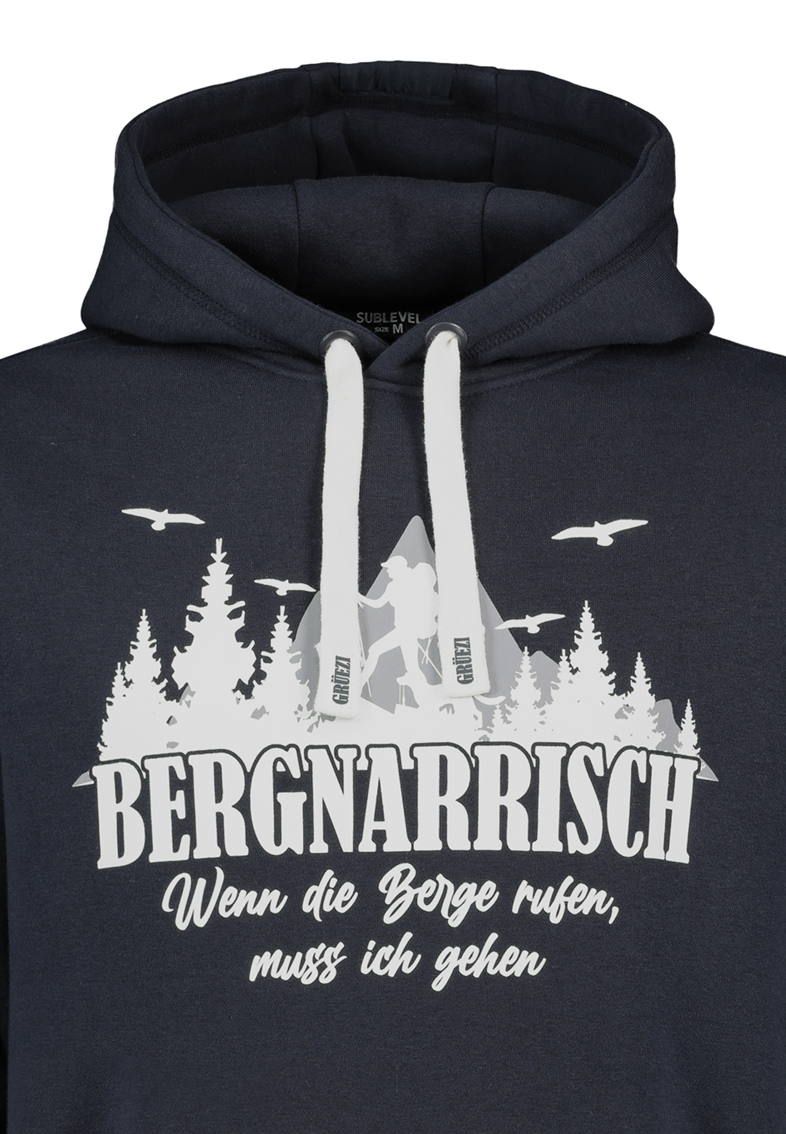 Kapuzenpullover Bergmotiv Eingrifftasche Rippbündchen Kapuzenpullover Bergmotiv Eingrifftasche Rippbündchen