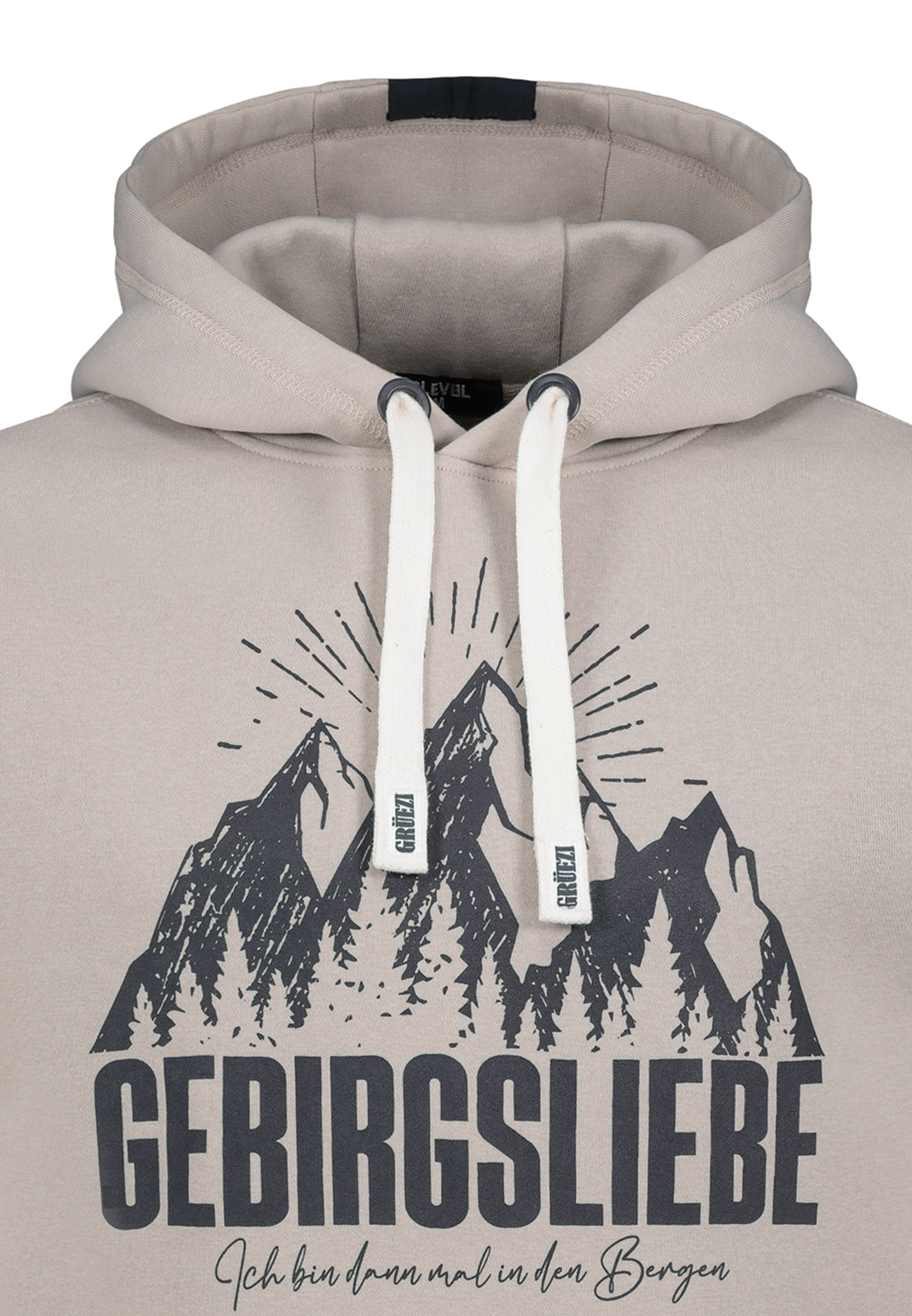 Kapuzenpullover Bergmotiv Eingrifftasche Rippbündchen Kapuzenpullover Bergmotiv Eingrifftasche Rippbündchen