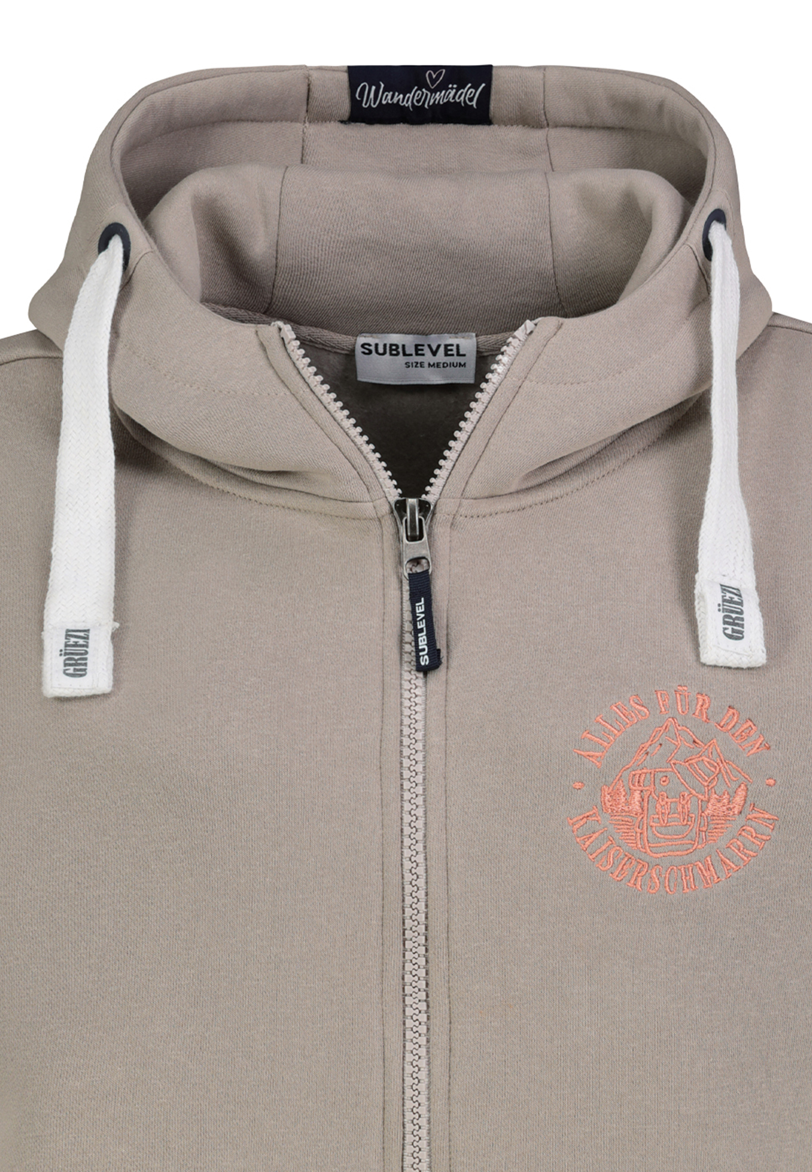 Kapuzenpullover Eingrifftaschen Reißverschluss Stickerei Kapuzenpullover Eingrifftaschen Reißverschluss Stickerei