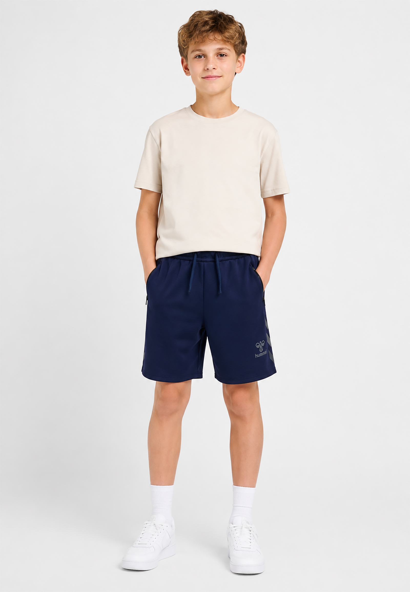 Sportliche Shorts Eingrifftaschen Elastischer Bund Sportliche Shorts Eingrifftaschen Elastischer Bund