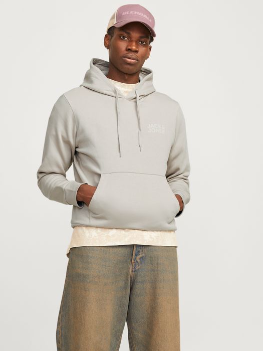 Jack & Jones JACK & JONES Sweat Hoodie Bedruckt Kordelzug Rippbündchen Modisch – Sand, Bild 4