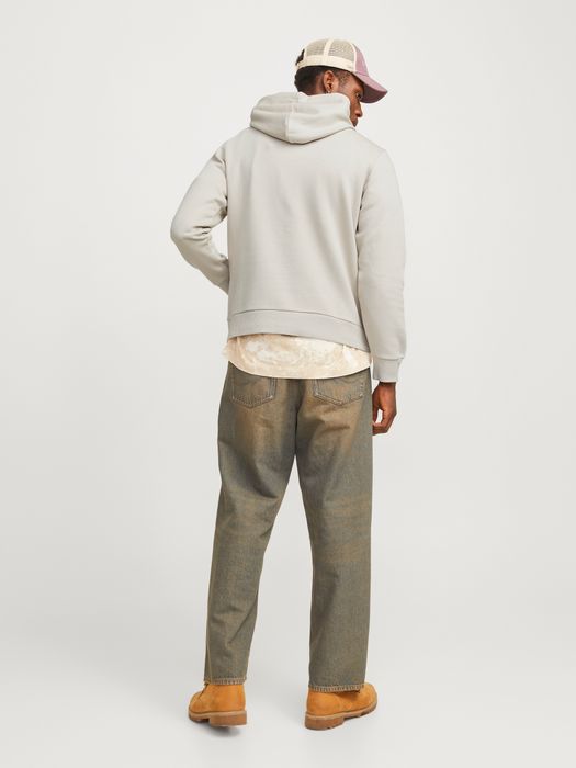 Jack & Jones JACK & JONES Sweat Hoodie Bedruckt Kordelzug Rippbündchen Modisch – Sand, Bild 6