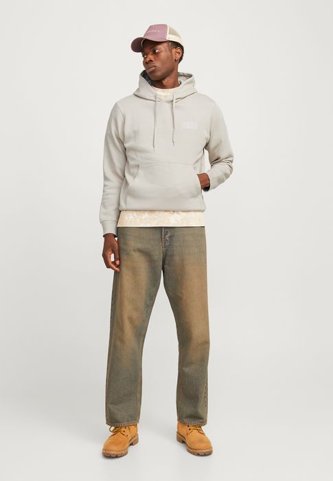 Jack & Jones JACK & JONES Sweat Hoodie Bedruckt Kordelzug Rippbündchen Modisch – Sand, Bild 3
