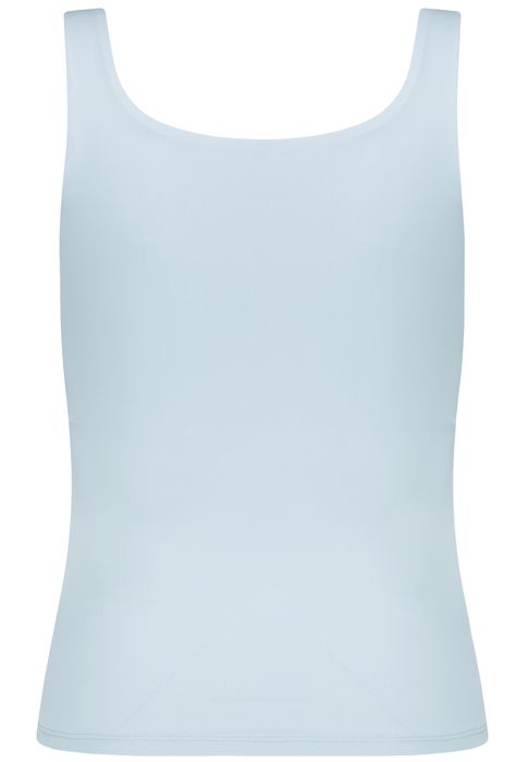 Sublevel Unifarbenes Trägertop 2er-Set Integriertes BH-Top Rundhals – Blau, Bild 7
