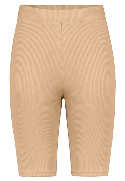 Sublevel Unifarbene Shorts 2er-Set Elastischer Bund Körperbetont – Beige, Bild 4