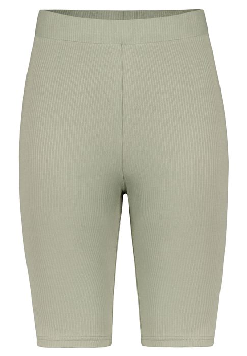 Sublevel Unifarbene Shorts 2er-Set Elastischer Bund Körperbetont – Schwarz-Grün, Bild 3